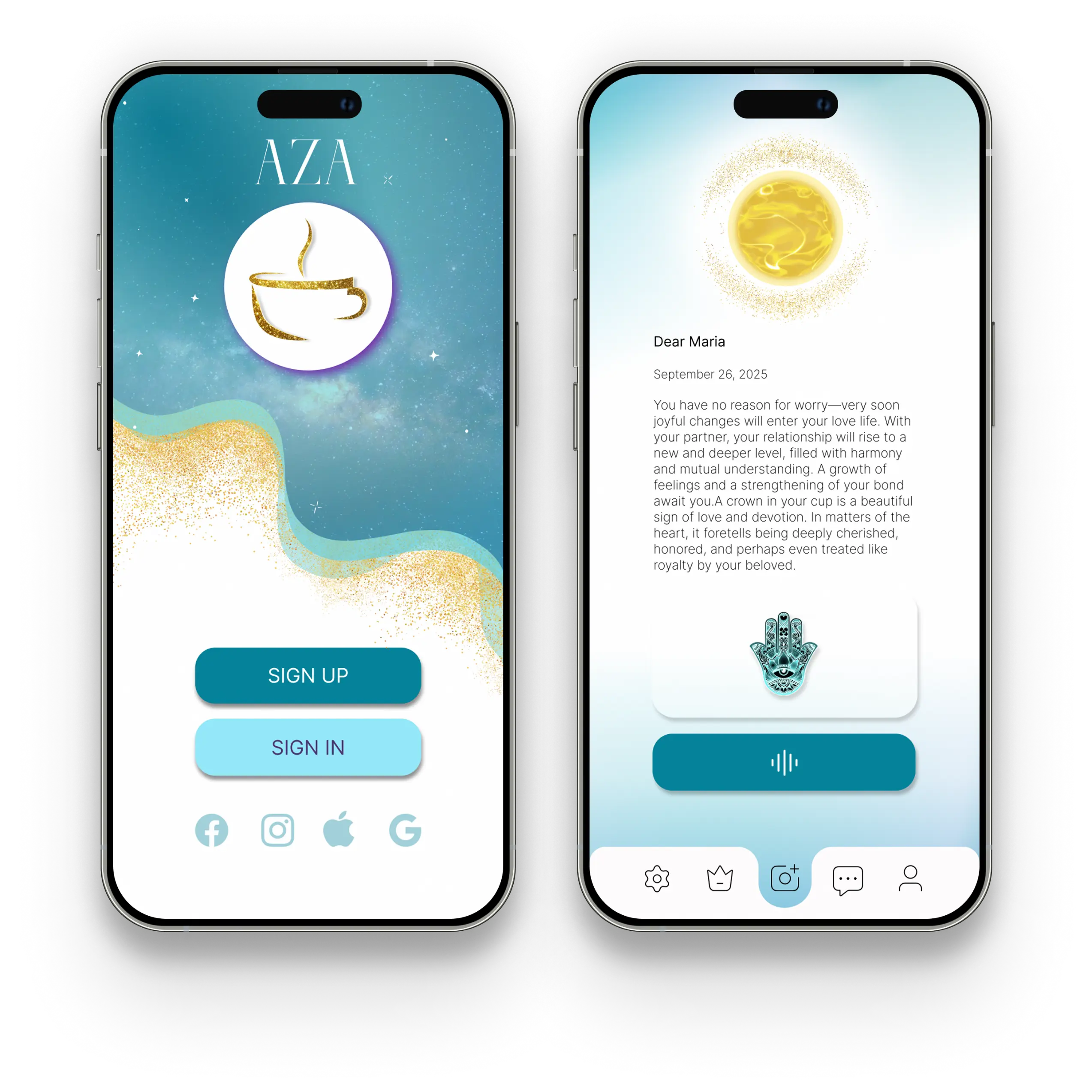 AZA App Screenshots